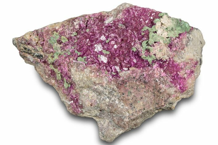 Green Kolwezite on Vibrant Cobaltoan Dolomite - DR Congo #317827